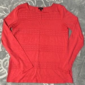 Talbots Small coral blouse 57% cotton 38% modal 5% spandex